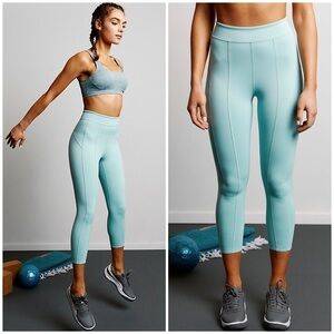 NEW Free People Movement Hanalei High Rise Turquoise Workout Tights Sz XS